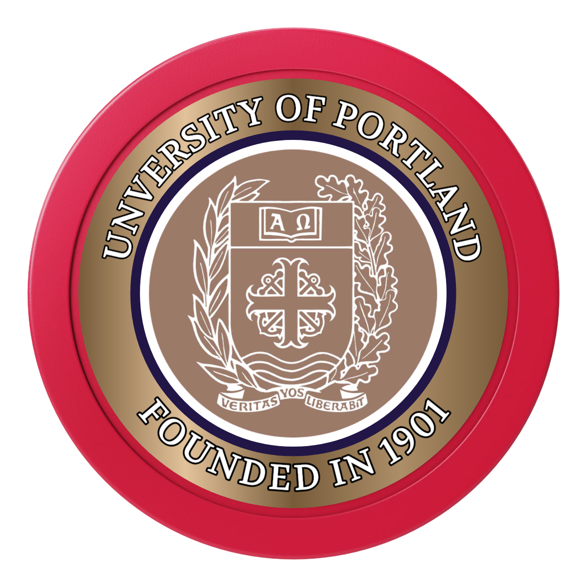 Air Force ROTC Det 695 2" Oversized Poker Chips - Red - Back