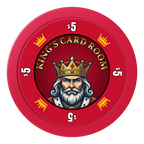 Kings 2" Oversized Poker Chips - Red - Back