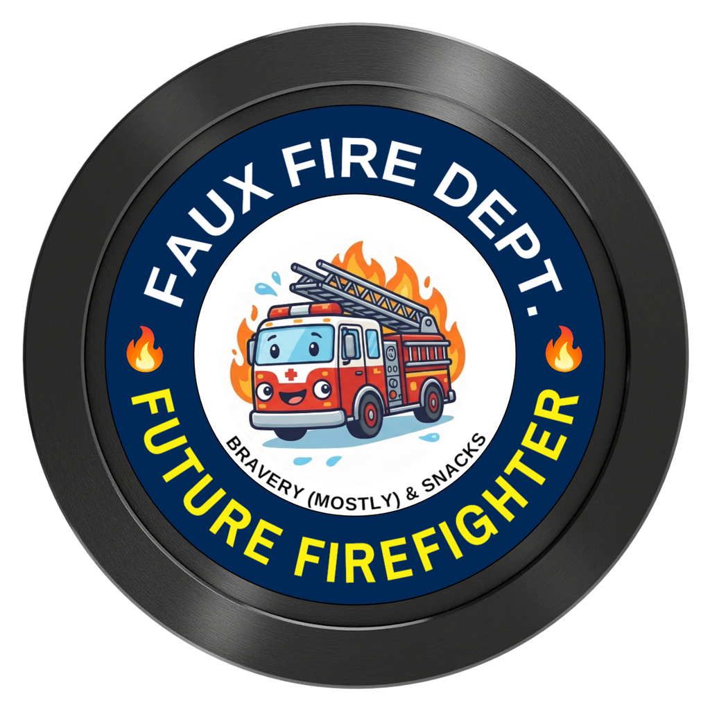 Future Firefighter Aluminum Poker Chips - Black - Front