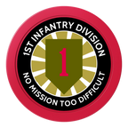 1st Infantry Division 2" Oversized Poker Chips - Red - Front