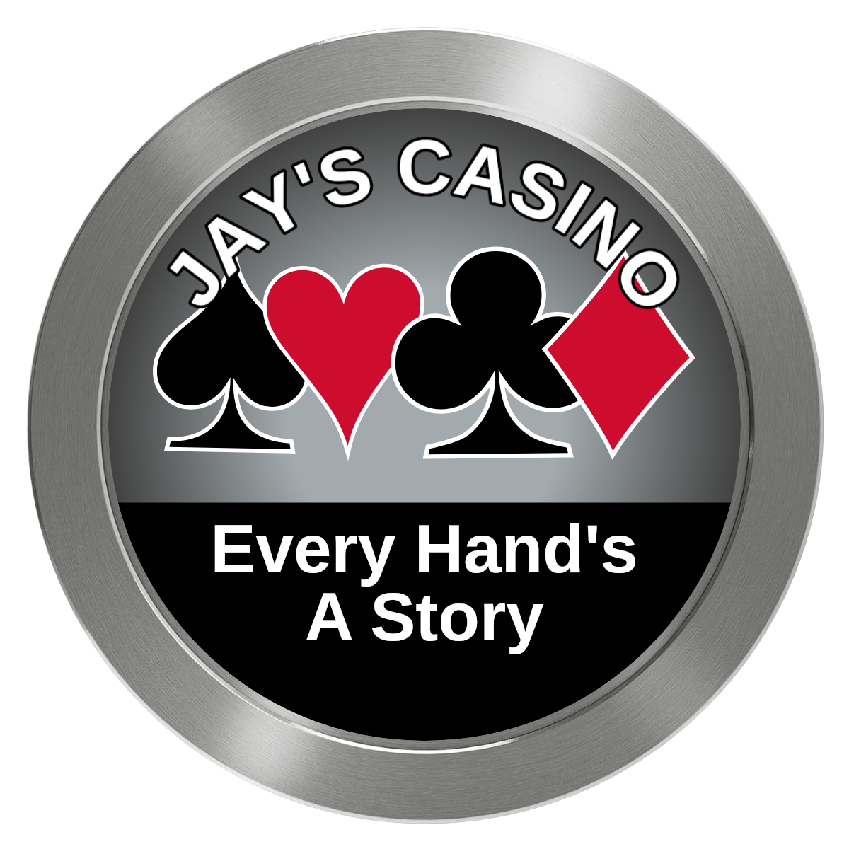Jay's Casino Aluminum Poker Card Guards - Silver - Back