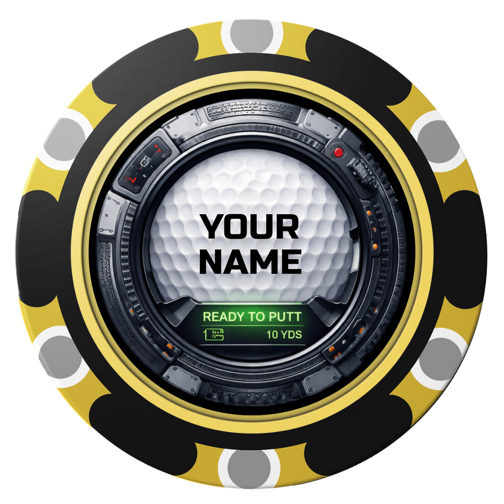 Auto Marked IV Clay Poker Chips - Black / Monte Carlo / 40mm - Front