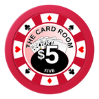 A Suitable Design 2" Oversized Poker Chips - Red - Front