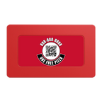 Brew Pub or Pizzeria with Logo Rectangular Poker Chip Plaques - Red - Back