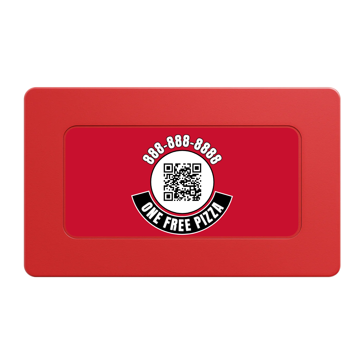 Brew Pub or Pizzeria with Logo Rectangular Poker Chip Plaques - Red - Back