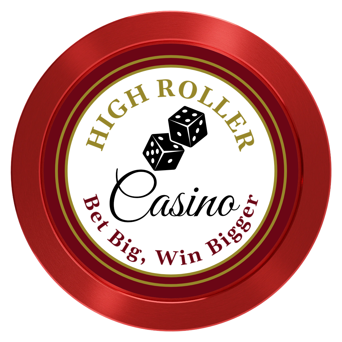 High Roller Casino Aluminum Poker Card Guards - Red - Front