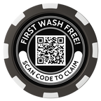 Car Wash Promotion Magnetic Composite Poker Chips - Black / 8 Spot - Back