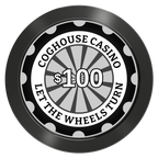 Cog House Aluminum Poker Chips - Black - Back