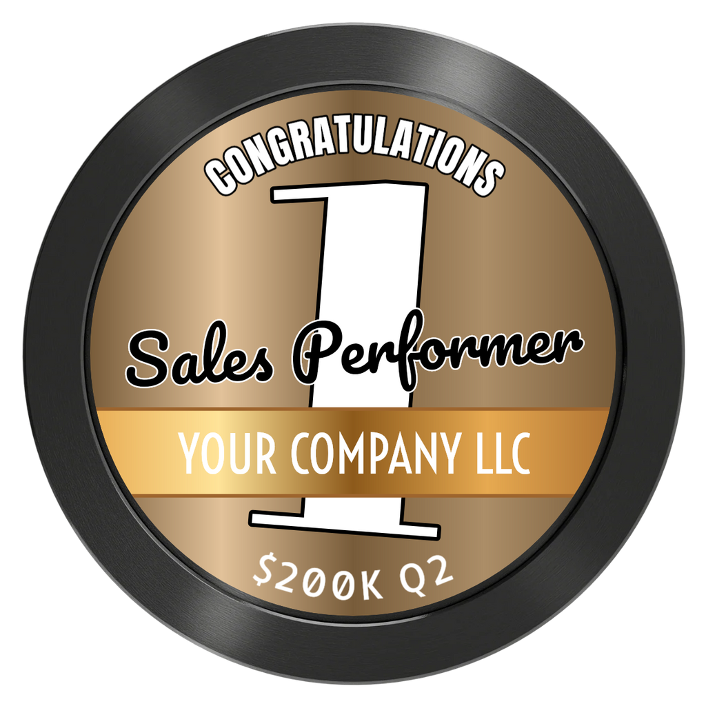 Top Sales Performer Aluminum Poker Chips - Black - Front