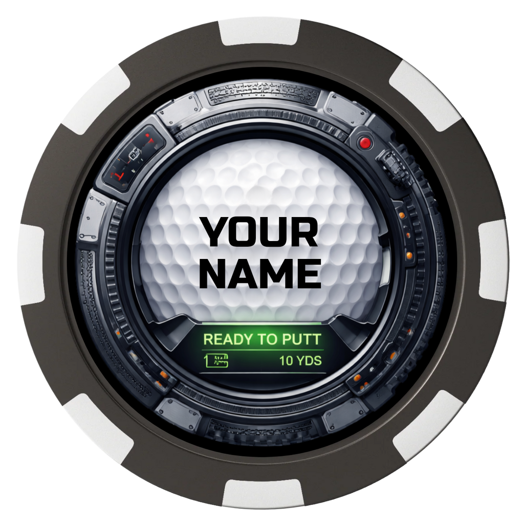 Auto Marked IV Composite Poker Chips - Black / 8 Spot - Front