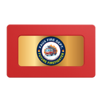 Future Firefighter Rectangular Poker Chip Plaques - Red - Front