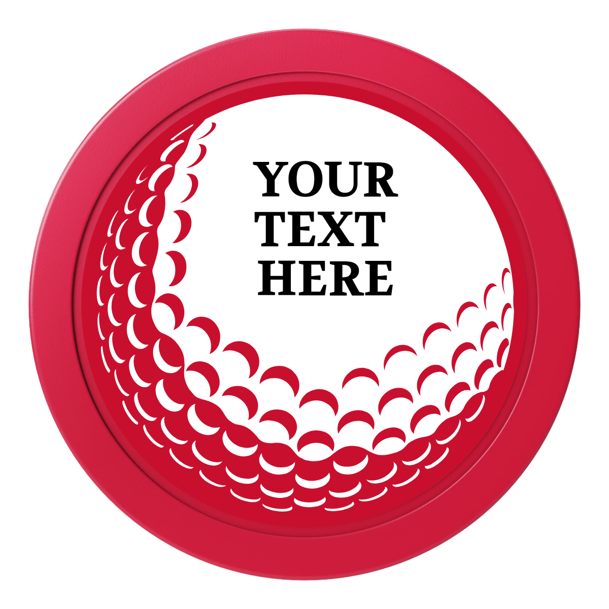 Hole In One 2" Oversized Poker Chips - Red - Back