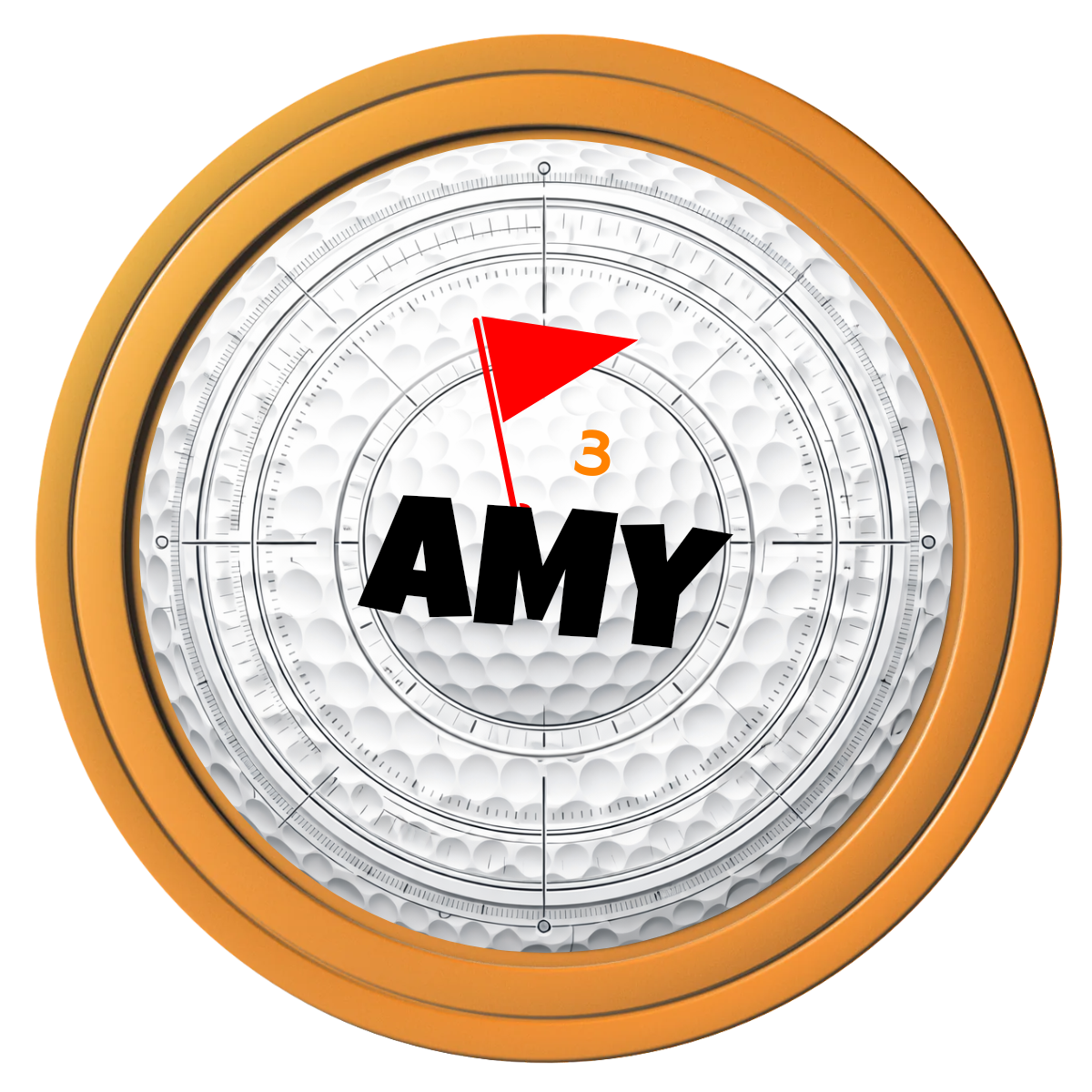 Ball Marcus Jr. Composite Poker Chips - Orange / Solid - Front