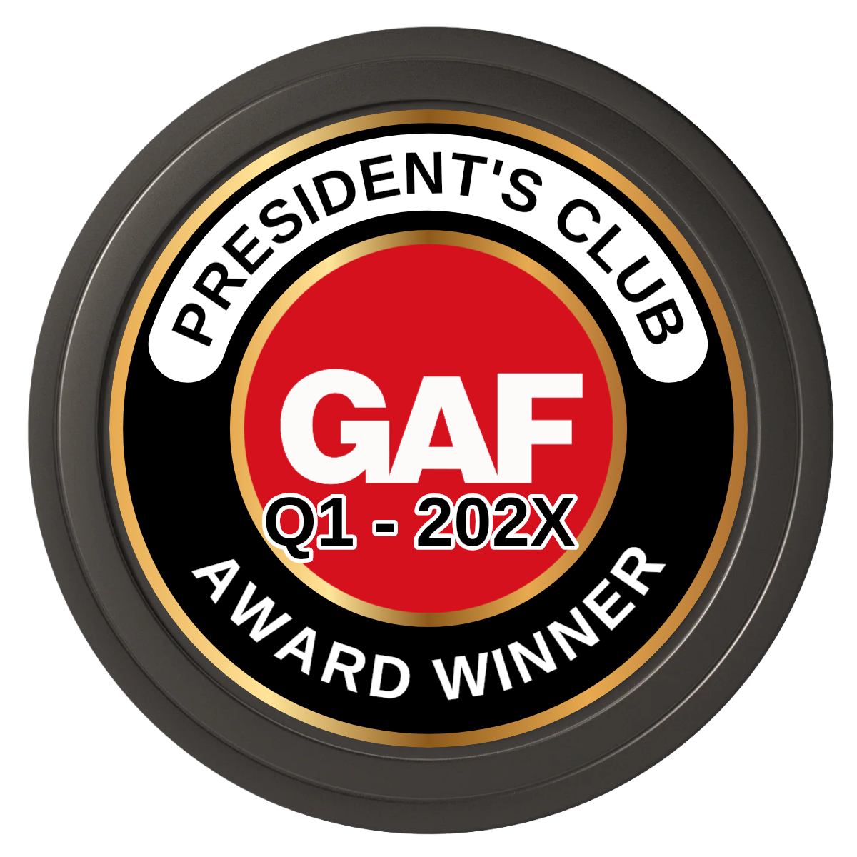 President's Club Composite Poker Chips - Black / Solid - Back