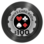 Your Four Suits Aluminum Poker Chips - Black - Front