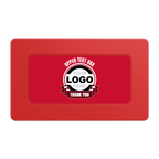 Lower Banner Rectangular Poker Chip Plaques - Red - Back