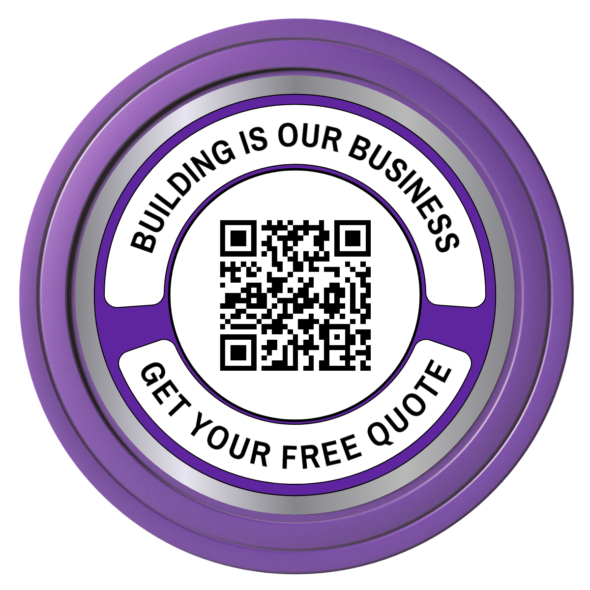 Acme Construction Composite Poker Chips - Purple / Solid - Front