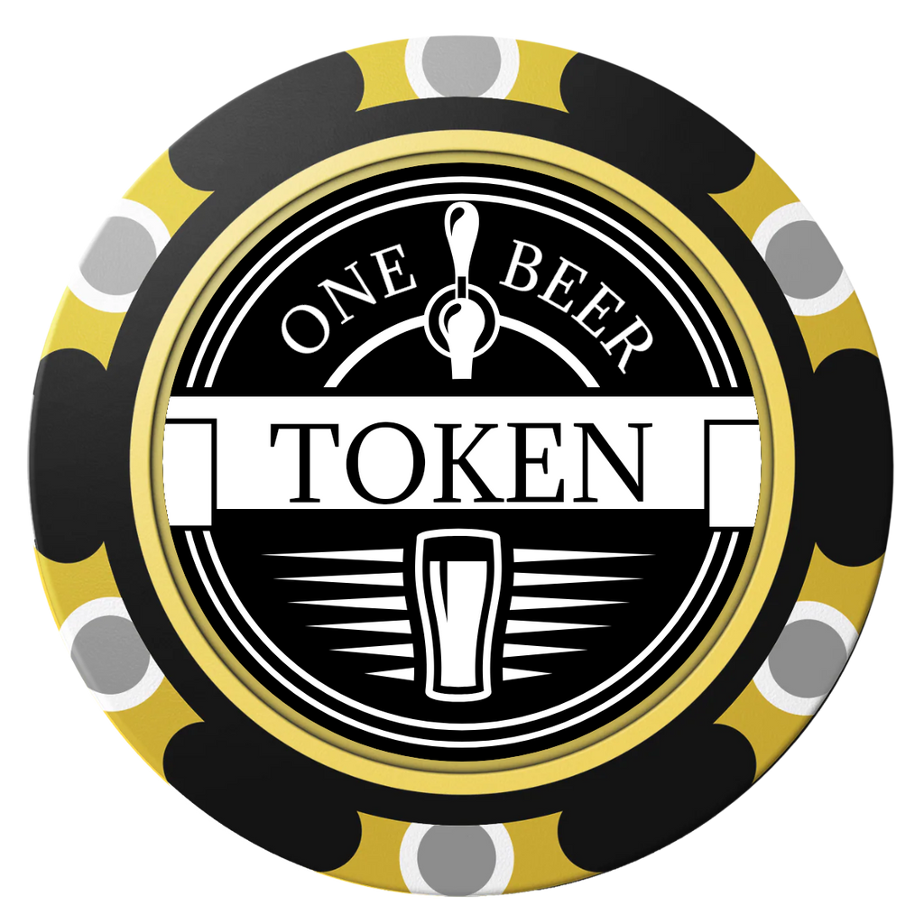 Tap Out Clay Poker Chips - Black / Monte Carlo / 40mm - Back