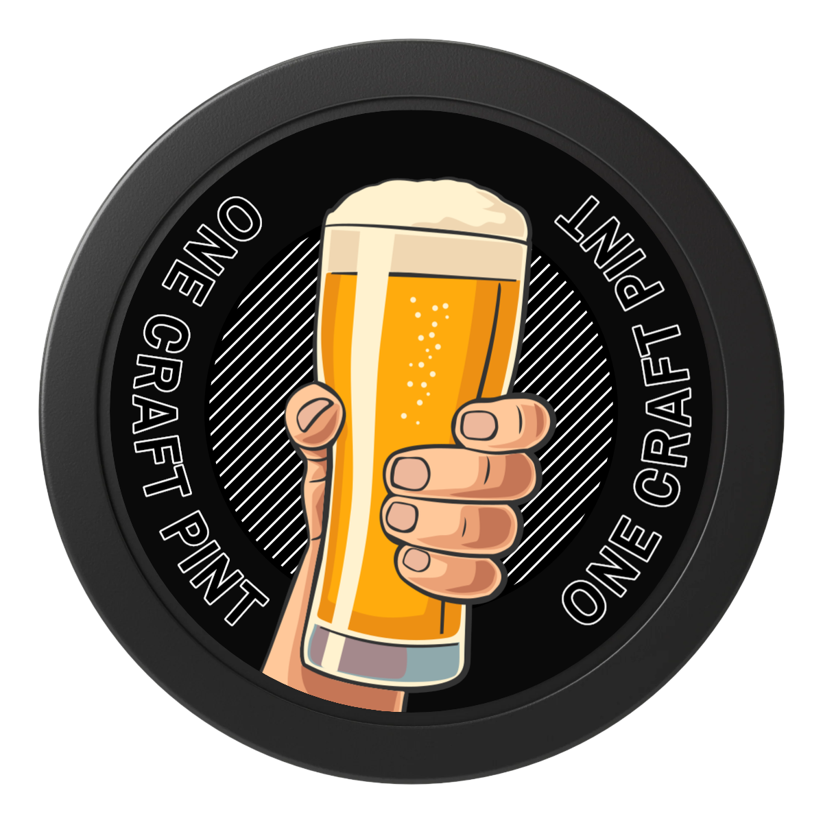 Drink On Us 2" Oversized Poker Chips - Black - Front