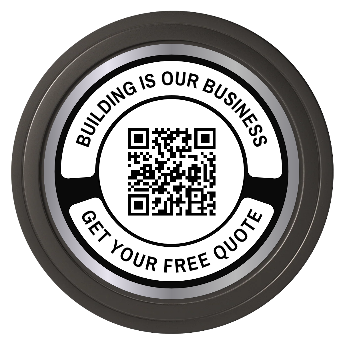 Acme Construction Composite Poker Chips - Black / Solid - Front