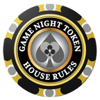 Stacked Suits Clay Poker Chips - Black / Monte Carlo / 40mm - Front