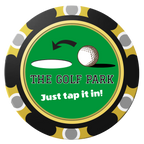 Golf Slogan Clay Poker Chips - Black / Monte Carlo / 40mm - Front