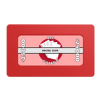 Ace Gillet's Rectangular Poker Chip Plaques - Red - Front