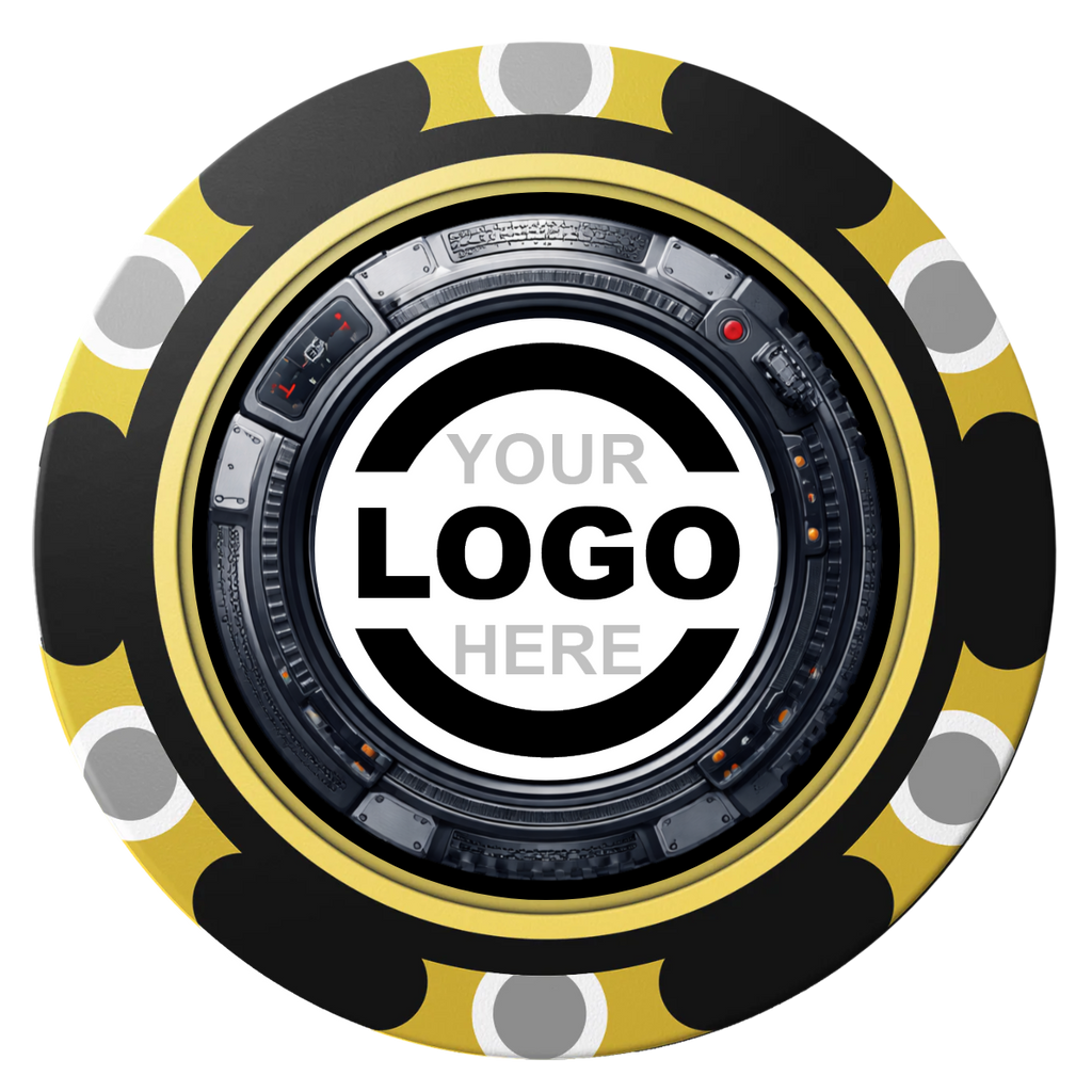Auto Marked IV Clay Poker Chips - Black / Monte Carlo / 40mm - Back