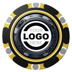 Auto Marked IV Clay Poker Chips - Black / Monte Carlo / 40mm - Back