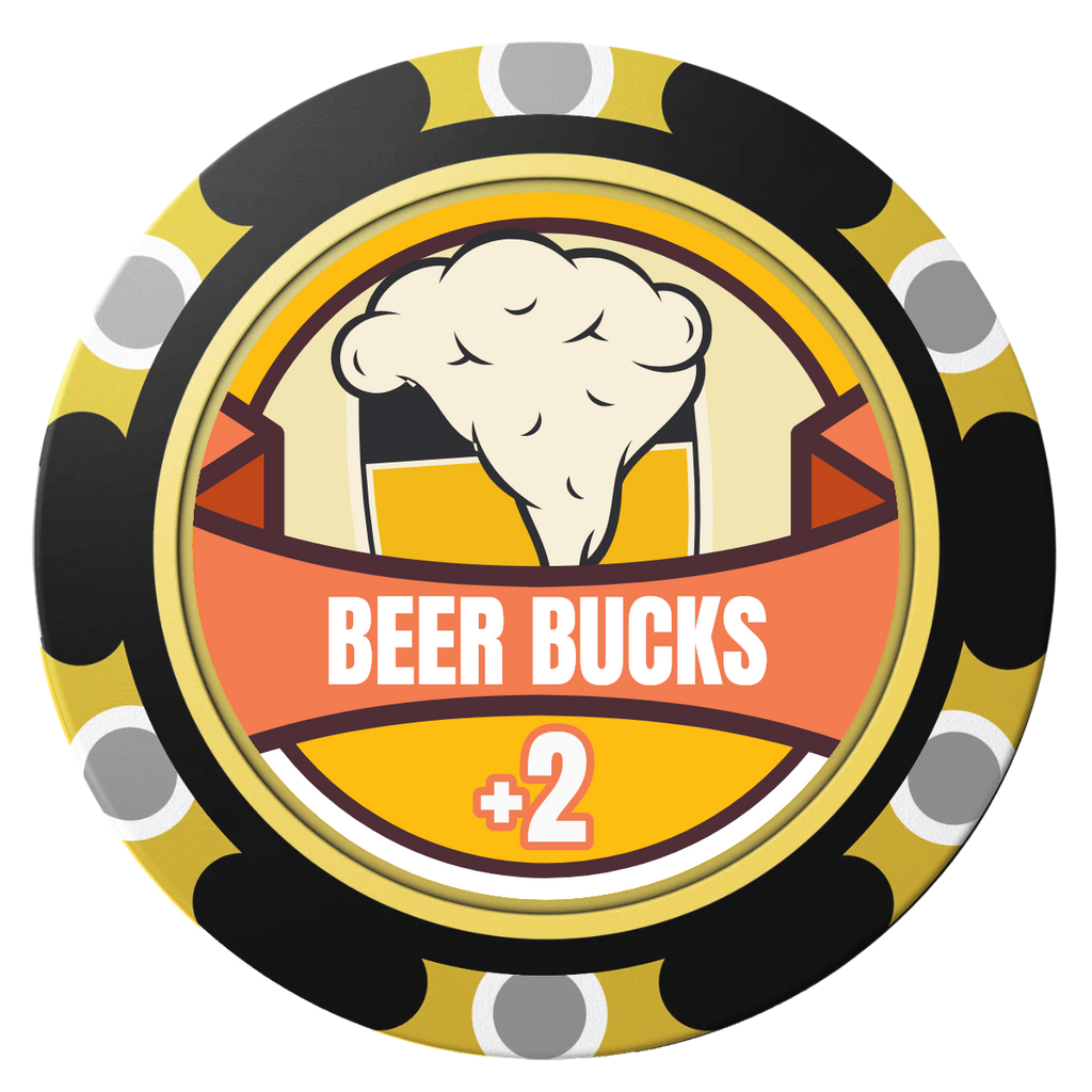 Banner Brew Clay Poker Chips - Black / Monte Carlo / 40mm - Back