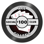 Ace Gillet's Aluminum Poker Chips - Black - Front