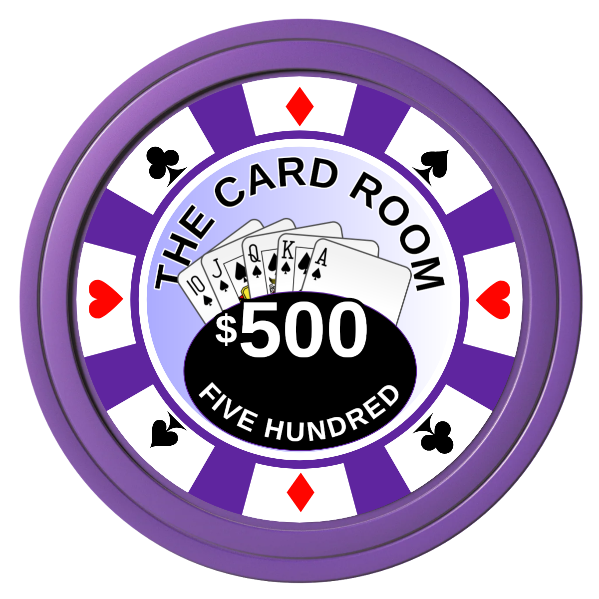 A Suitable Design Composite Poker Chips - Purple / Solid - Front