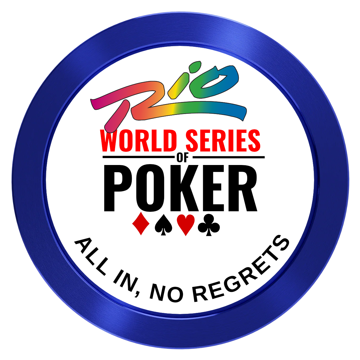 WSOP Aluminum Poker Card Guards - Blue - Front