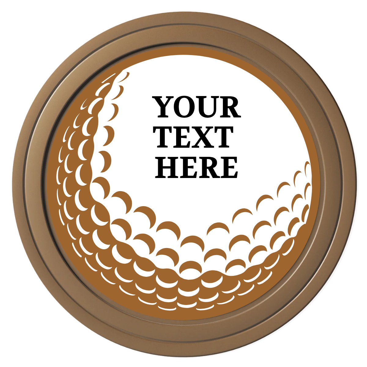 Hole In One Composite Poker Chips - Brown / Solid - Front