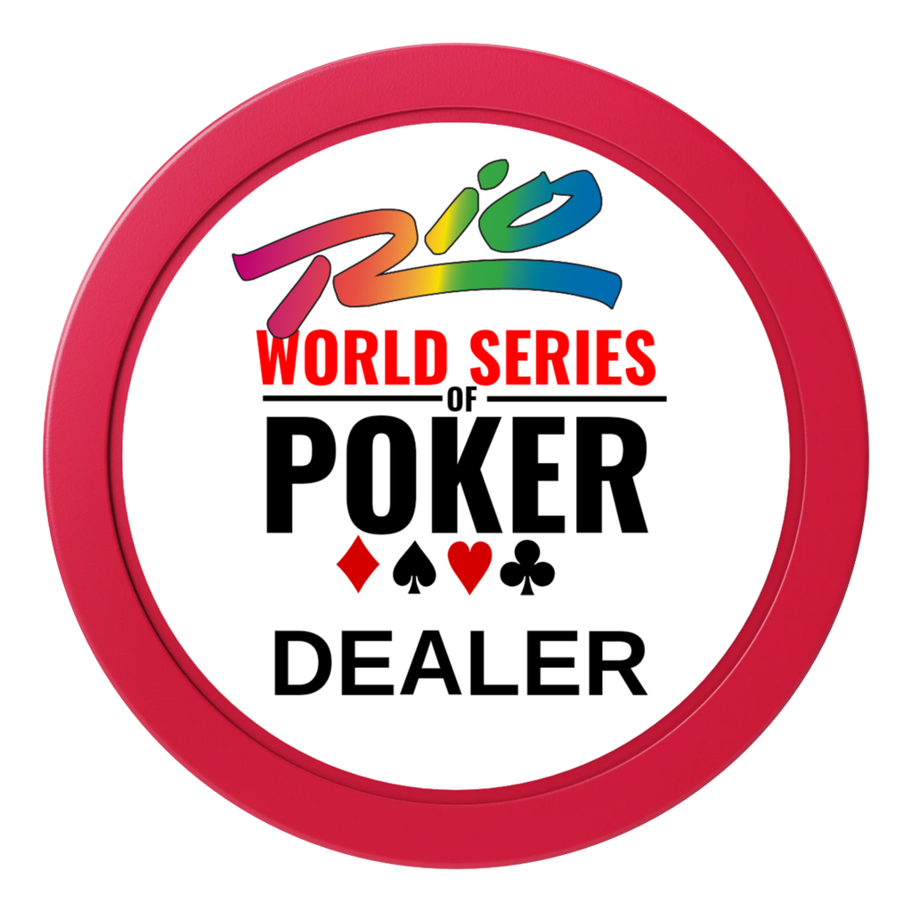 WSOP 2" Composite Dealer Button - Red - Front