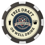 Beer Shop Composite Poker Chips - Black / 8 Spot - Back
