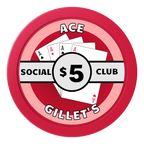 Ace Gillet's 2" Oversized Poker Chips - Red - Back