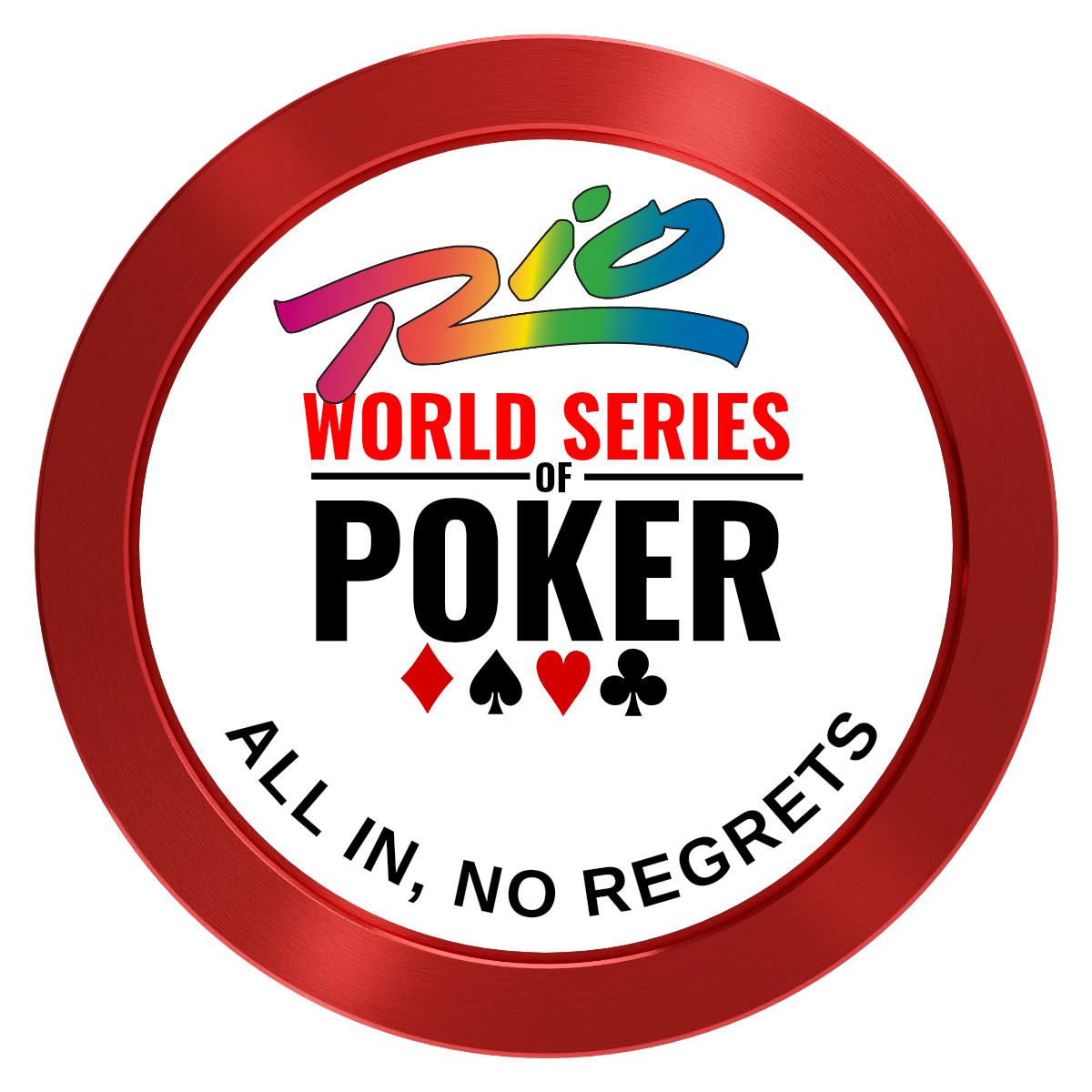WSOP Aluminum Poker Card Guards - Red - Front