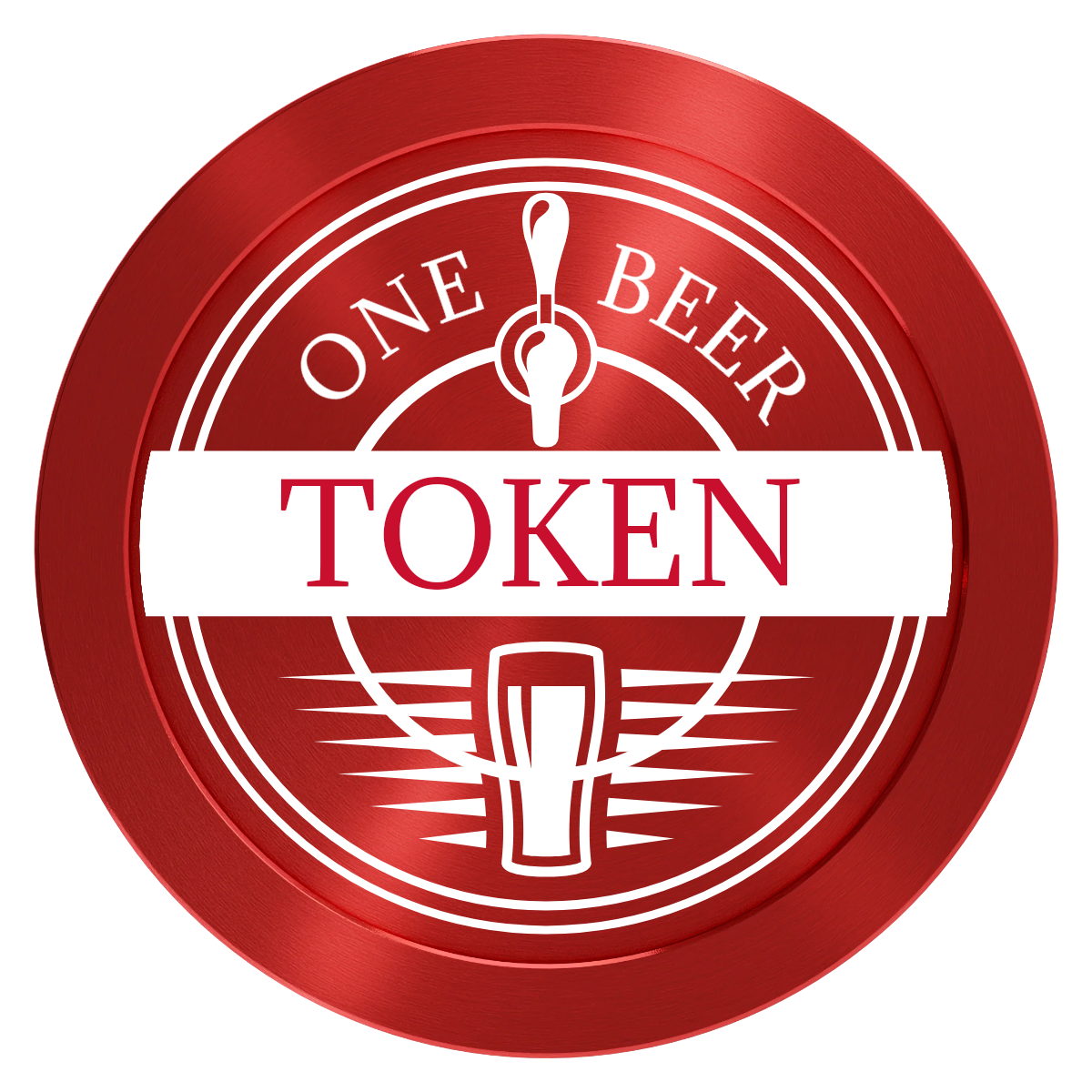 Tap Out Aluminum Poker Chips - Red - Back