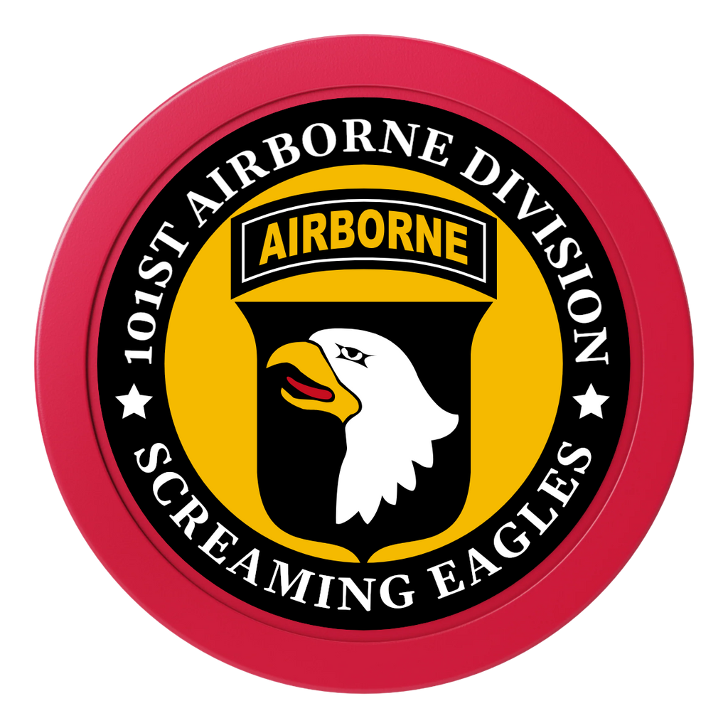 Army Airborne 2" Oversized Poker Chips - Red - Back