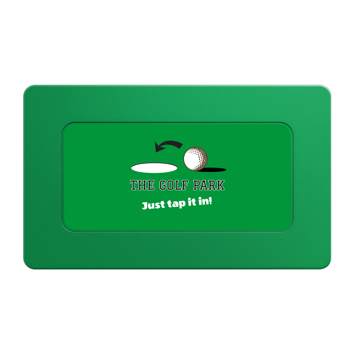 Golf Slogan Rectangular Poker Chip Plaques - Green - Front