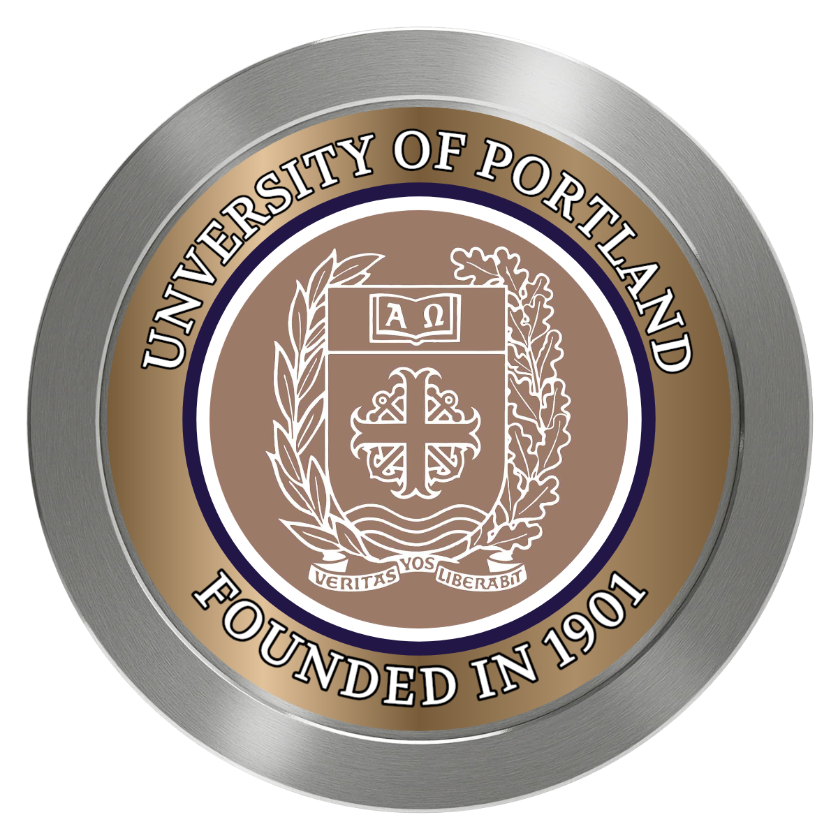 Air Force ROTC Det 695 Aluminum Poker Chips - Silver - Back