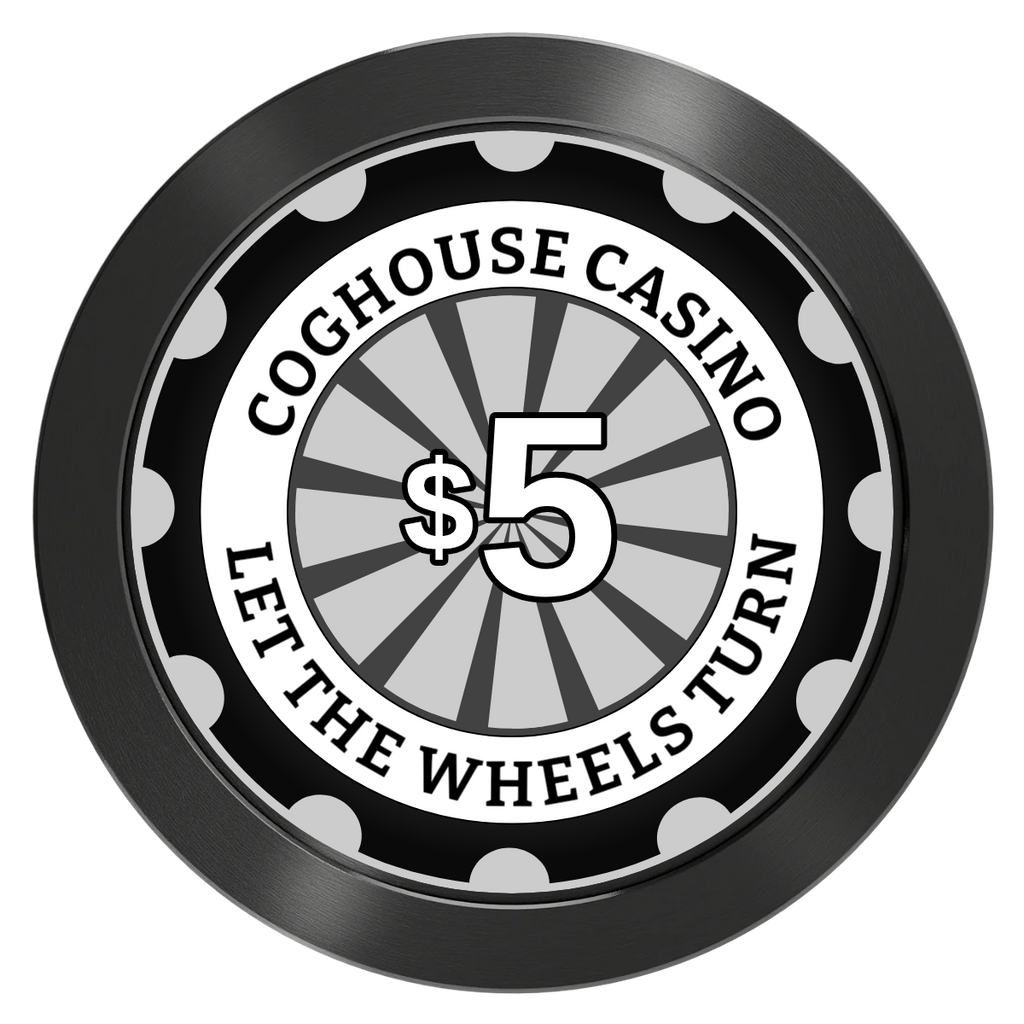Cog House Aluminum Poker Card Guards - Black - Front