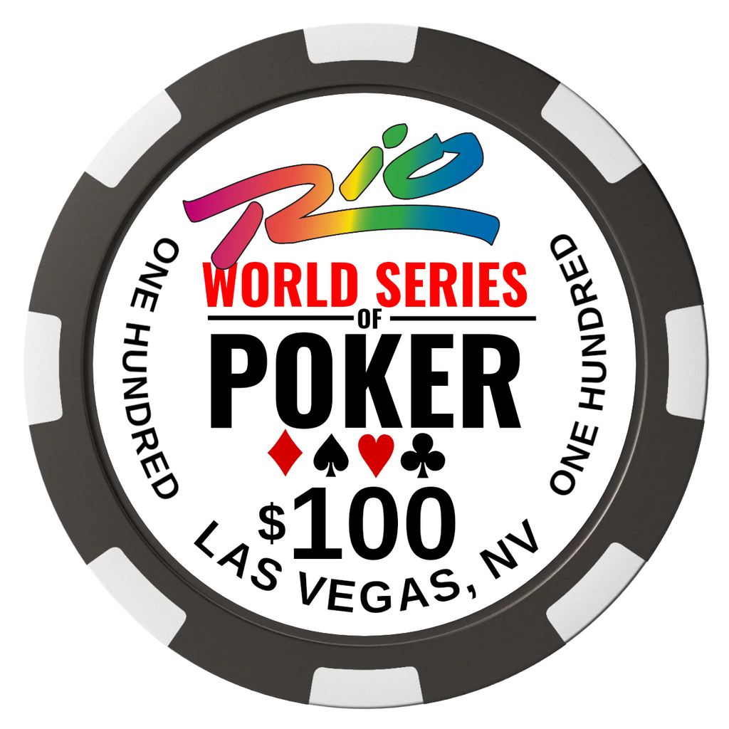 WSOP Magnetic Composite Poker Chips - Black / 8 Spot - Front