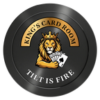 King's Card Room Aluminum Poker Card Guards - Black - Front
