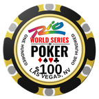 WSOP Clay Poker Chips - Black / Monte Carlo / 40mm - Back