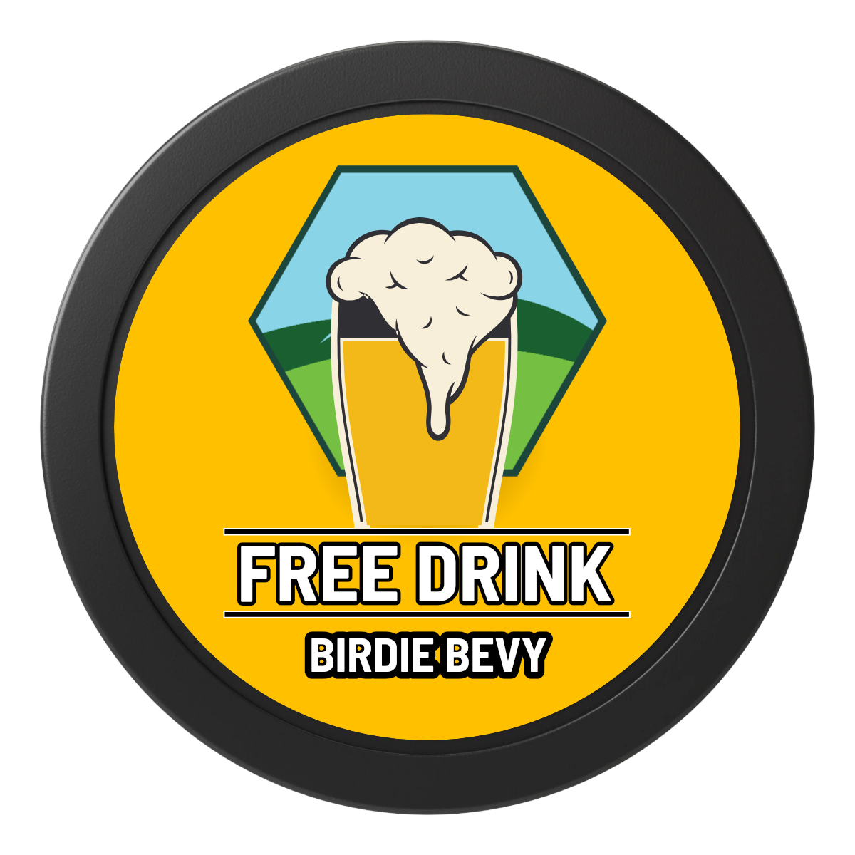 Birdy Bevy 2" Oversized Poker Chips - Black - Back