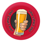 Drink On Us 2" Oversized Poker Chips - Red - Front