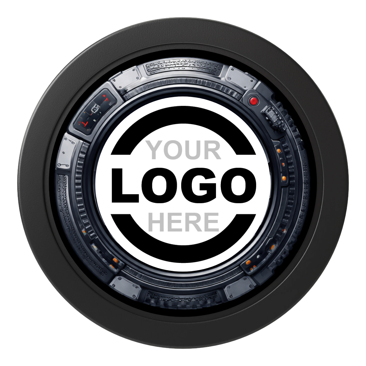 Auto Marked IV 2" Oversized Poker Chips - Black - Back