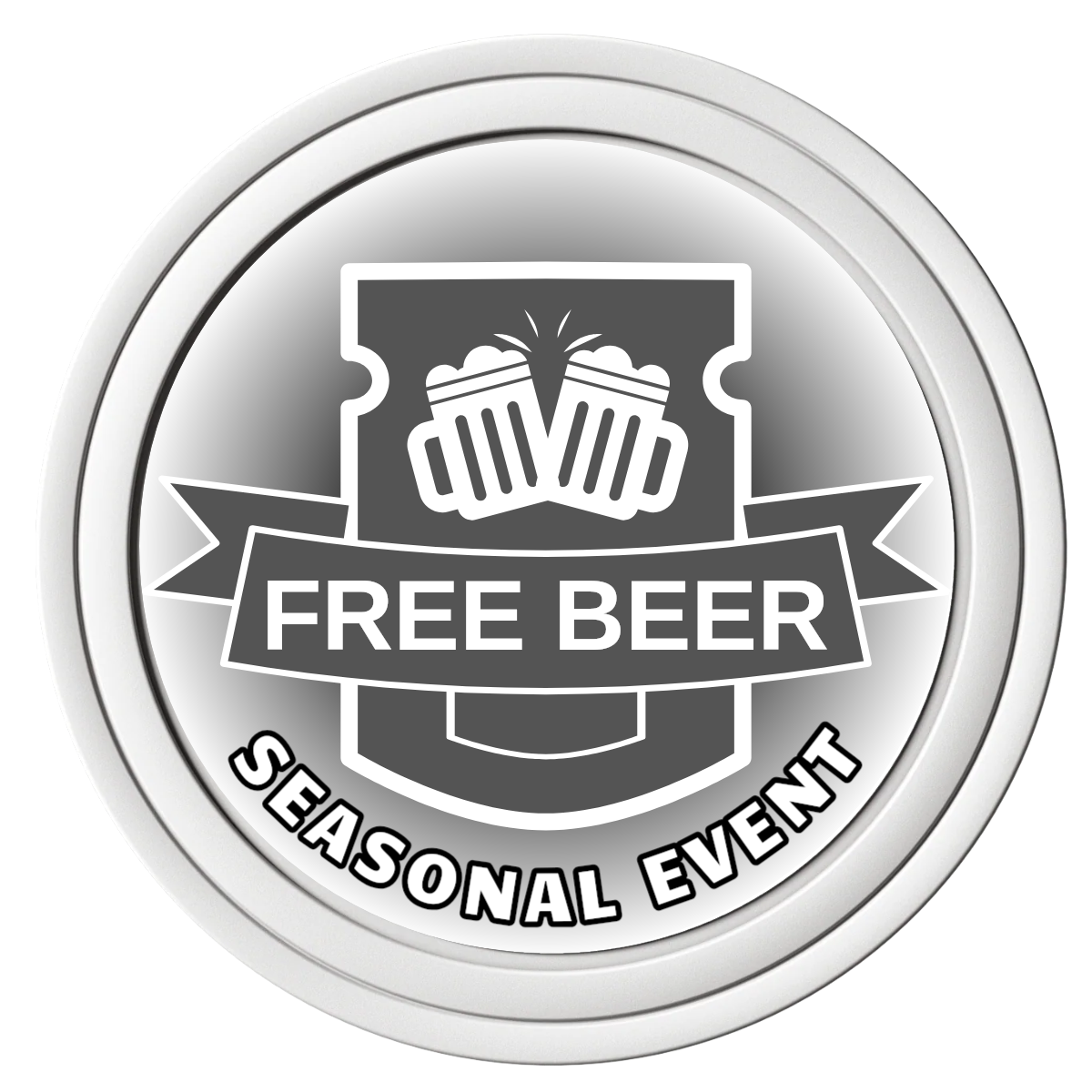 Craft Beer #001 Composite Poker Chips - White / Solid - Front